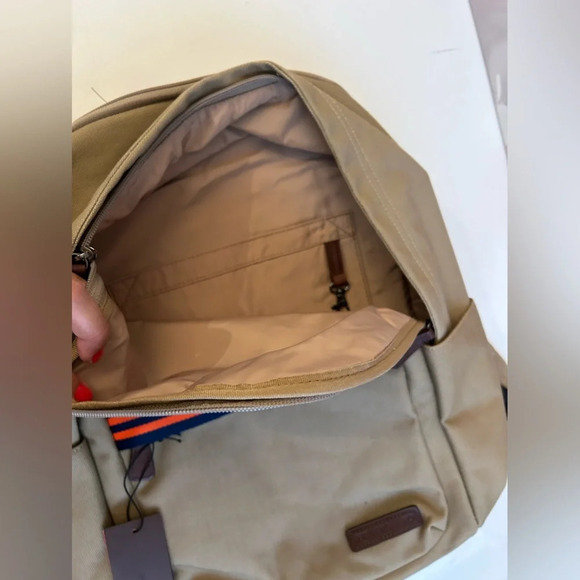 ! TEDDY ZIPPER BACKPACK IN DESERT CANVAS BY BAEKGAARD NWT - Picture 3 of 5